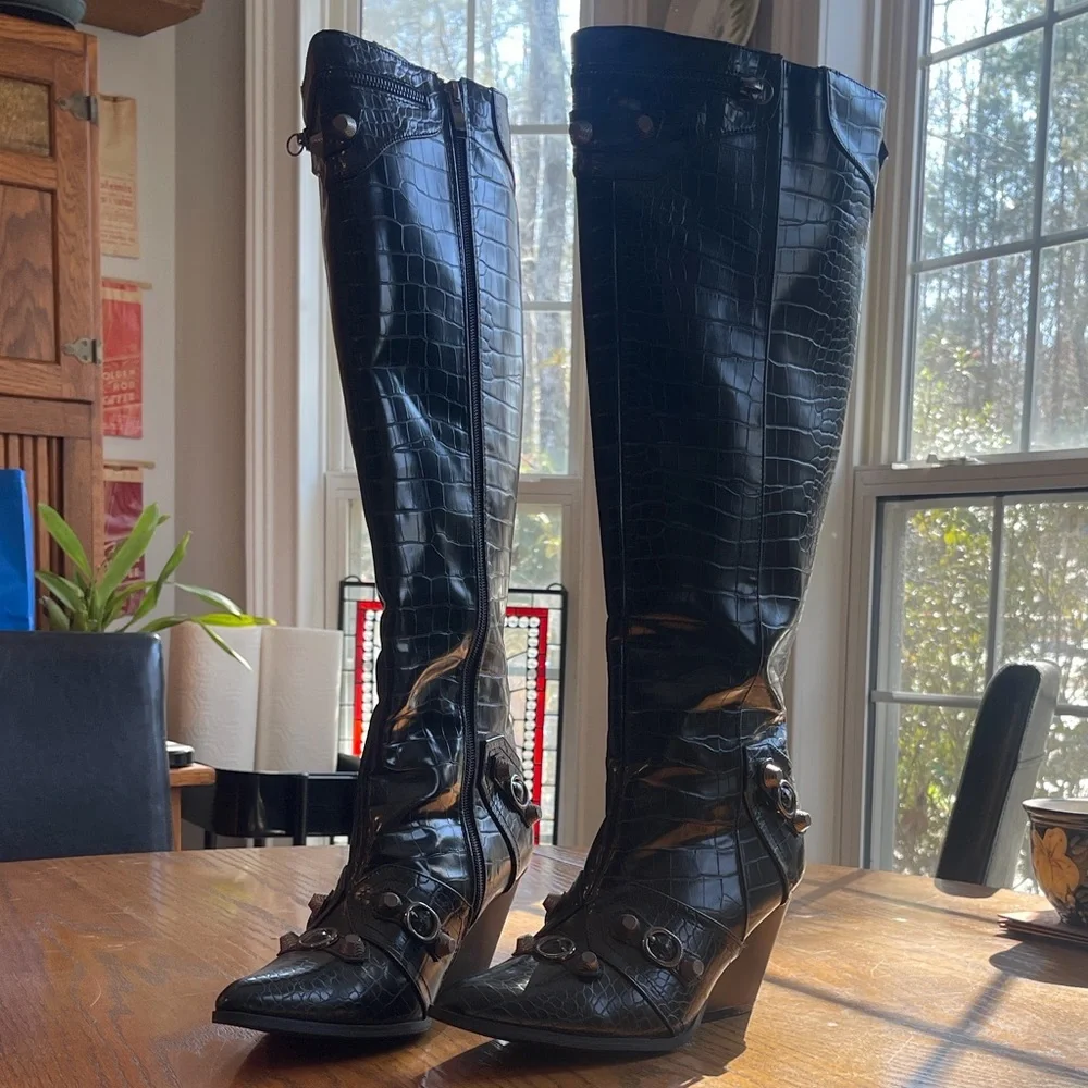 Lethal looks dolls kill goth cowboy boots - Picture 3 of 3